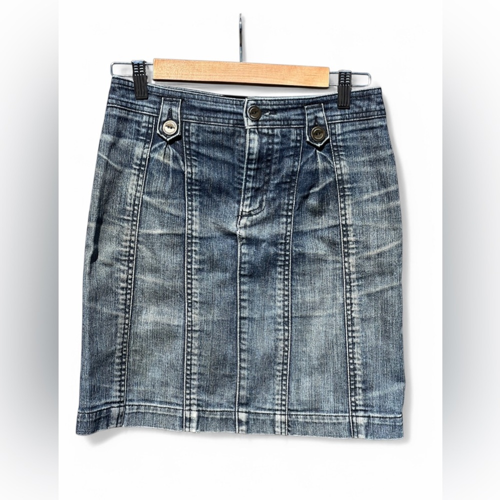 Anthropologie Pilcro &  The Letterpress Denim Pencil Skrit